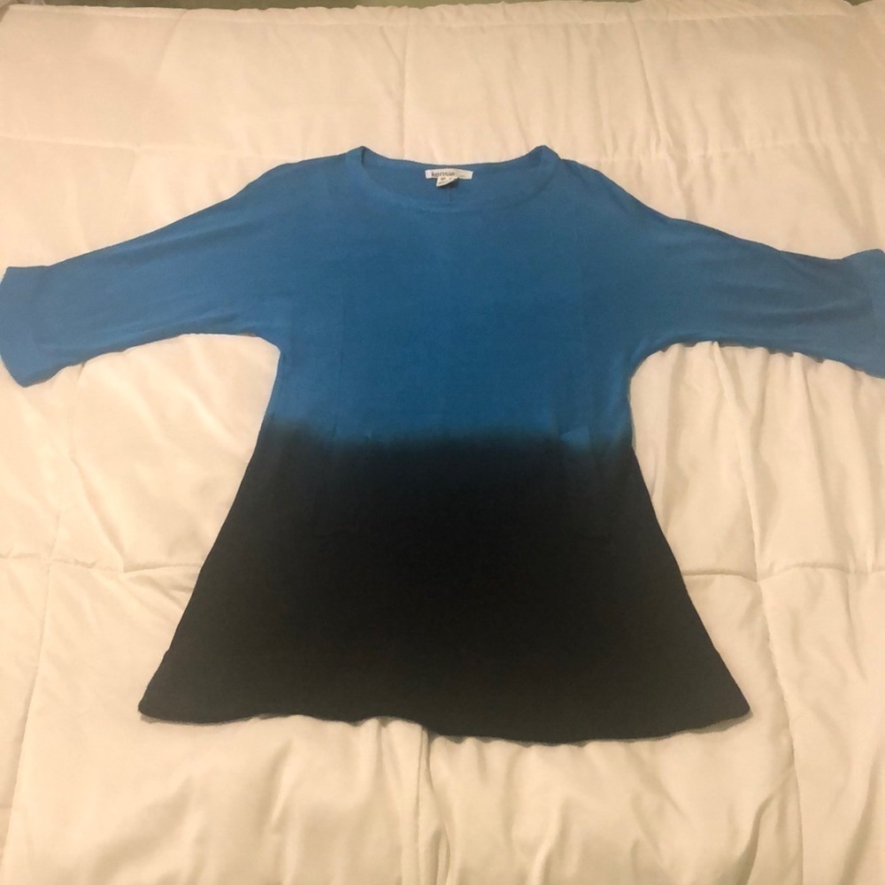 Kenzie ombré dress shirt in blue and black